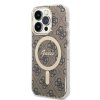 Zestaw Guess GUBPP14XH4EACSW Case+ Charger iPhone 14 Pro Max 6,7 brązowy/brown hard case 4G Print MagSafe